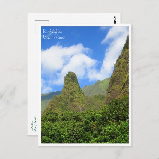 Iao Valley, Maui Hawaii Briefkaart (Voorkant / Achterkant)