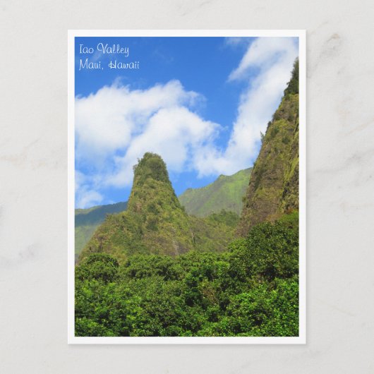 Iao Valley, Maui Hawaii Briefkaart (Voorkant)