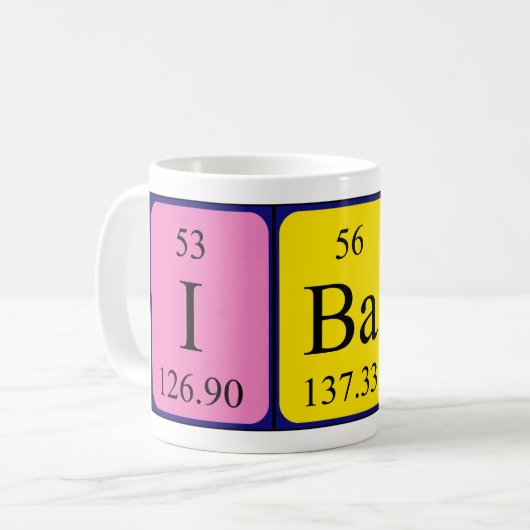 Iban periodieke table name mok (Voorkant links)