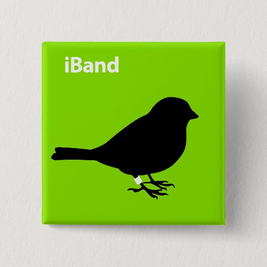 iBand Green Vierkante Button 5,1 Cm (Voorkant)