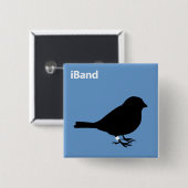 iBand Vierkante Button 5,1 Cm (Voorkant /achterkant)