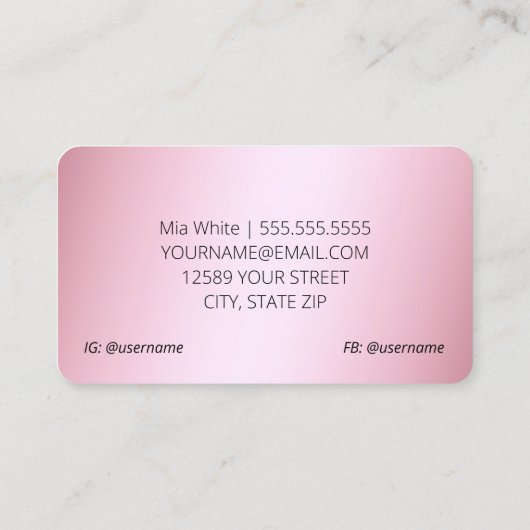 IBCLC Lactation Counselor Roos Gold Visitekaartje (Achterkant)