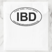 IBD - Crohns Colitis - Ovale Sticker (Tas)