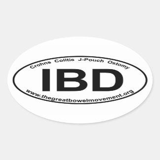IBD - Crohns Colitis - Ovale Sticker