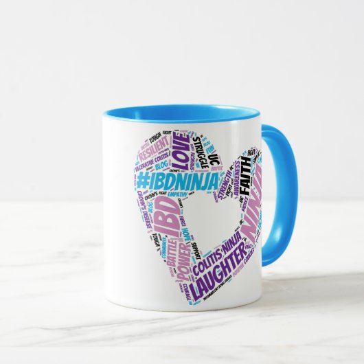 #IBDninja Word Cloud Mok (Voorkant rechts)