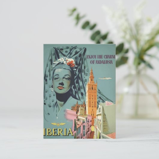  Iberia Travel Briefkaart (Staand voorkant)