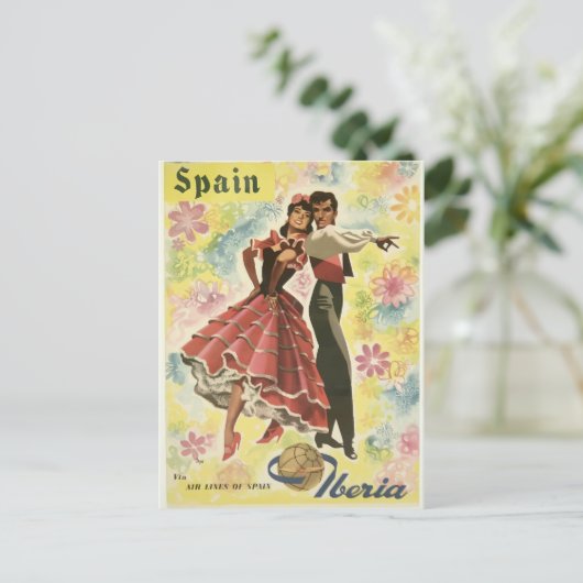 iberia vintage briefkaart (Staand voorkant)