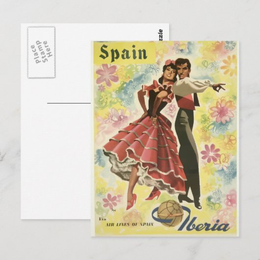 iberia vintage briefkaart (Voorkant / Achterkant)