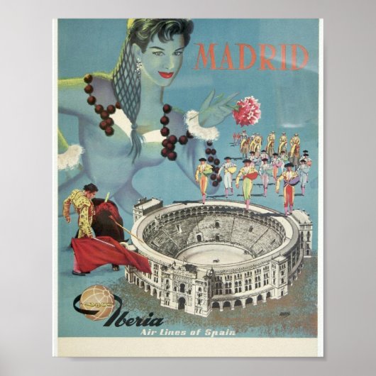 Iberia Vintage "Madrid" Poster (Voorkant)