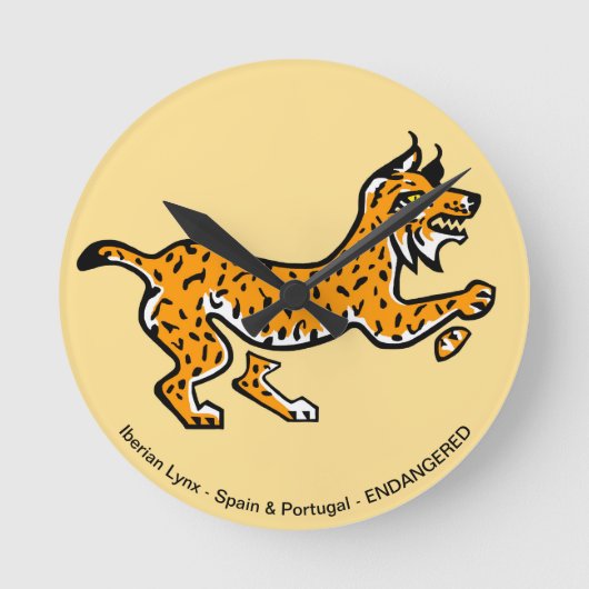 Iberische lynx - ronde klok (Voorkant)