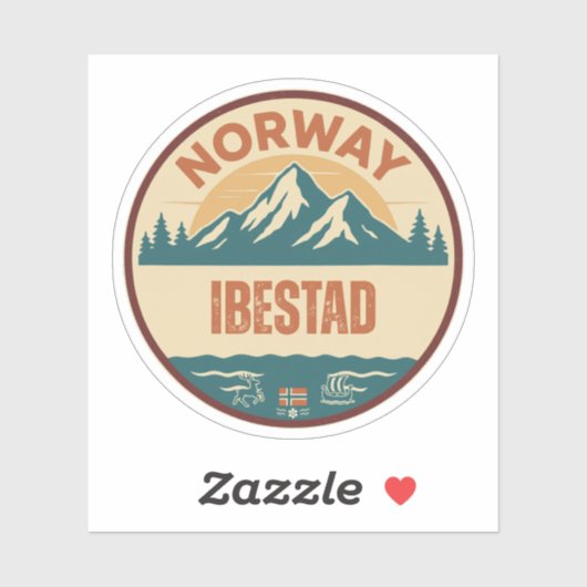 Ibestad, Norge Noorwegen Sticker (Vel)