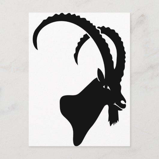 ibex capricorn steinbock berggeiten klimmen briefkaart (Voorkant)
