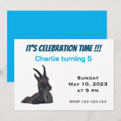 Ibex Geit Dier Art Kids Verjaardag Kaart (Voorkant / Achterkant)