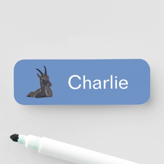 Ibex Geitendierenkunst Naamplaatje (In situ)