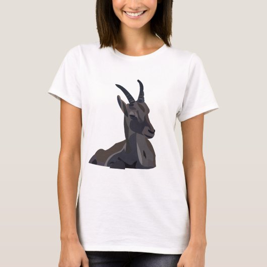 Ibex Goat Animal Art Goat T-shirt (Voorkant)