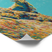 Ibex in de Mercantour, Alps, Frankrijk Poster (Hoek)