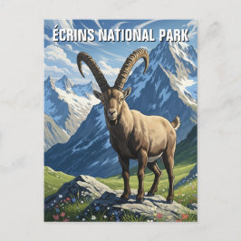 Ibex in Écrins Nationaal Park Frankrijk Reizen Briefkaart