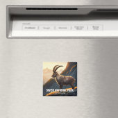 Ibex in het Zwitserse nationale park Magneet (Insitu (Vaatwasser))