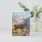 Ibex in Tajik National Park Travel Briefkaart (Staand voorkant)