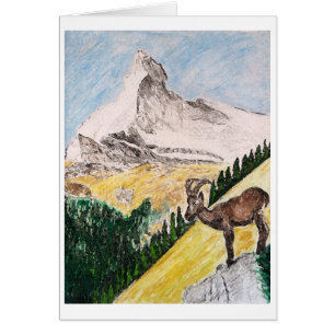 Ibex Overbekijkt Matterhorn