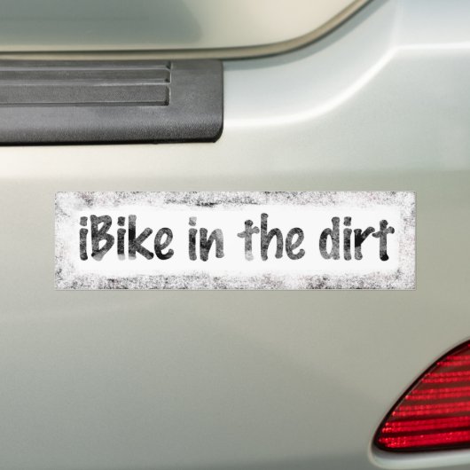 iBike in het vuil Bumpersticker (Op auto)