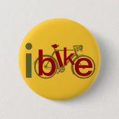 iBike / Love Cycling Ronde Button 5,7 Cm (Voorkant)