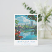 Ibirapuera Park Sao Paolo Brazil Vintage Travel Briefkaart (Staand voorkant)