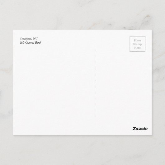 Ibis Coastal Bird Briefkaart (Achterkant)