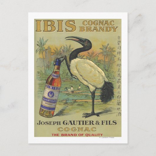Ibis Cognac - Joseph Gautier & Fils Promo Briefkaart (Voorkant)