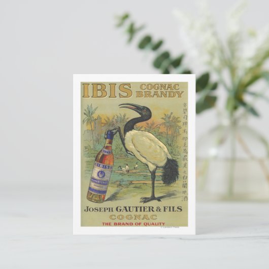 Ibis Cognac - Joseph Gautier & Fils Promo Briefkaart (Staand voorkant)