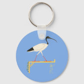 Ibis Illustratie & Thoth Hieroglyphic Sleutelhanger (Voorkant)