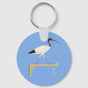 Ibis Illustratie & Thoth Hieroglyphic Sleutelhanger