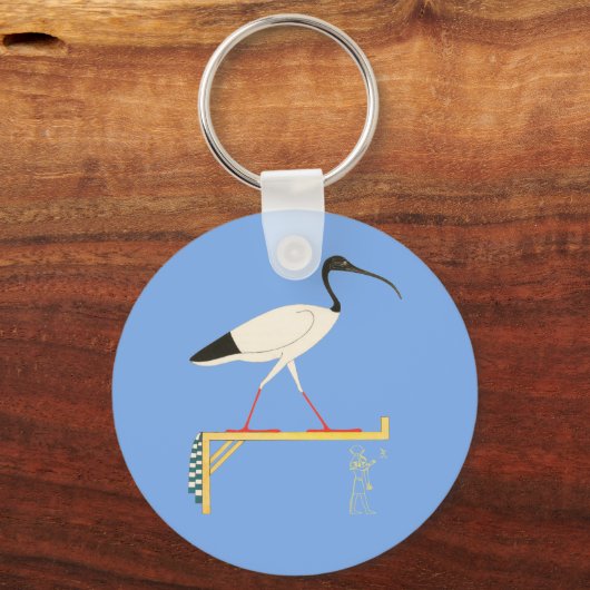 Ibis Illustratie & Thoth Hieroglyphic Sleutelhanger (Voorkant)
