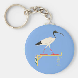Ibis Illustratie & Thoth Hieroglyphic Sleutelhanger
