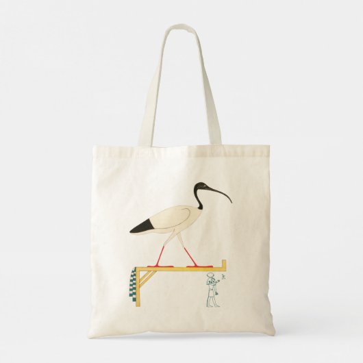 Ibis Illustratie & Thoth Hieroglyphic T-Shirt Tote Bag (Achterkant)