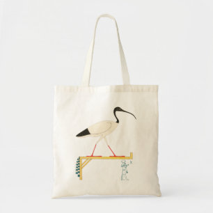 Ibis Illustratie & Thoth Hieroglyphic T-Shirt Tote Bag