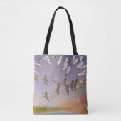 Ibis-kudde over watergebieden,  vogels tote bag (Voorkant)