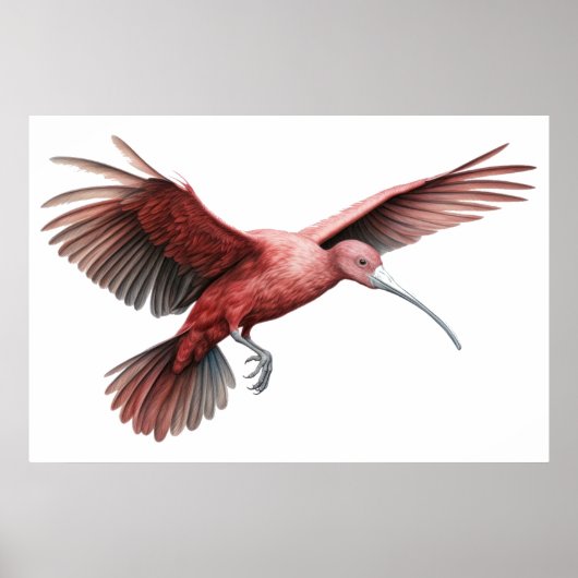 Ibis spreidende vleugels poster (Voorkant)