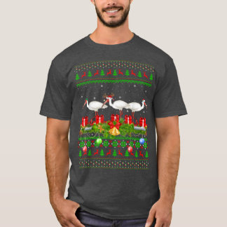 Ibis Vogelliefhebber Kerstverlichting Kerstman Lel T-shirt