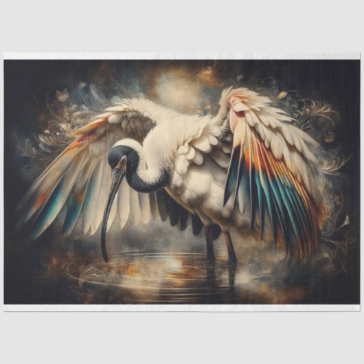 Ibis Waterbirds Decoupage Tissue Paper Tissuepapier (Voorkant)