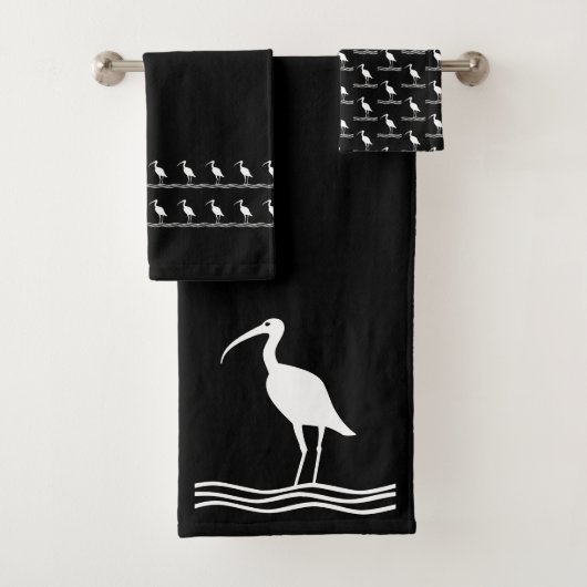 Ibis watervogel badkamer bad handdoek (Insitu)
