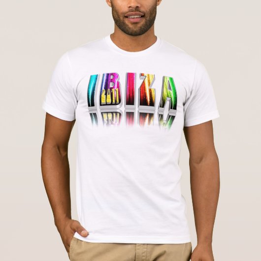 Ibiza 2011 letras t-shirt (Voorkant)