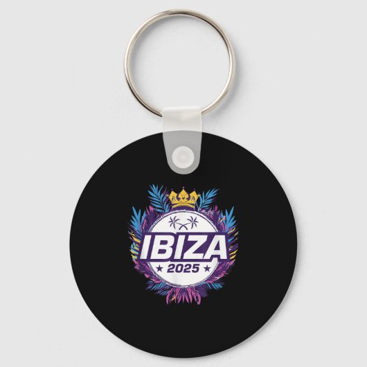 Ibiza 2025 Vakantie Quote Sleutelhanger (Voorkant)