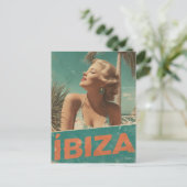 Ibiza 50s vintage briefkaart (Staand voorkant)