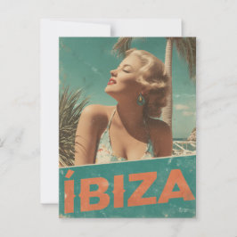 Ibiza 50s vintage briefkaart