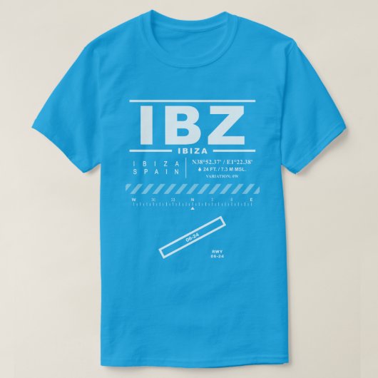 Ibiza Airport IBZ T-shirt (Design voorkant)