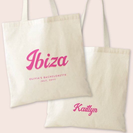 Ibiza Bachelorette Party Gepersonaliseerd Tas