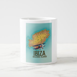 Ibiza Balearische eilanden kaart poster Grote Koffiekop