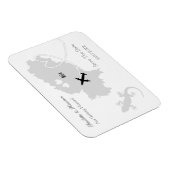 Ibiza bruiloft bestemming Bewaar de datum Magneet (Rechterzijde)