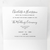 Ibiza bruiloft bestemming bruiloft drieluik uitnodiging (Binnenzijde eerst)